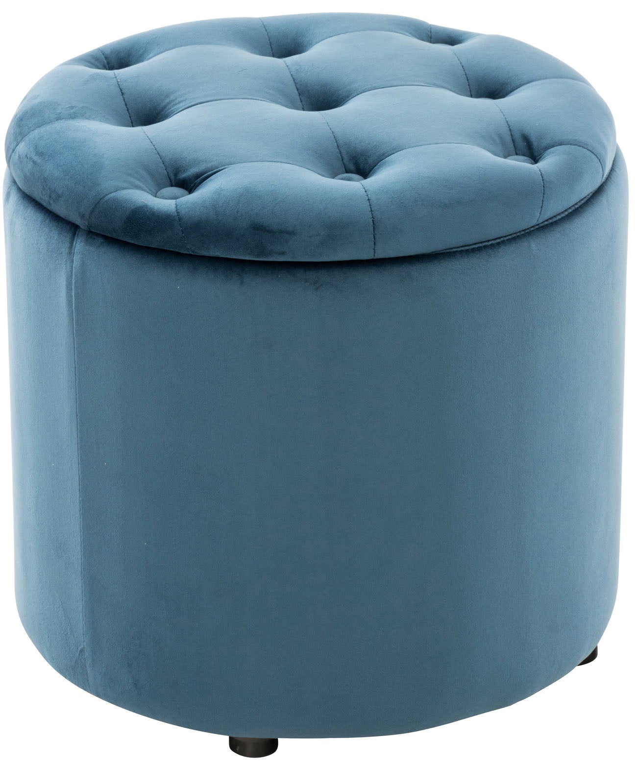 Opbergpoef met knopen - Voetenbankje - Comfort & Stijlvol Ontwerp Kleur blauw