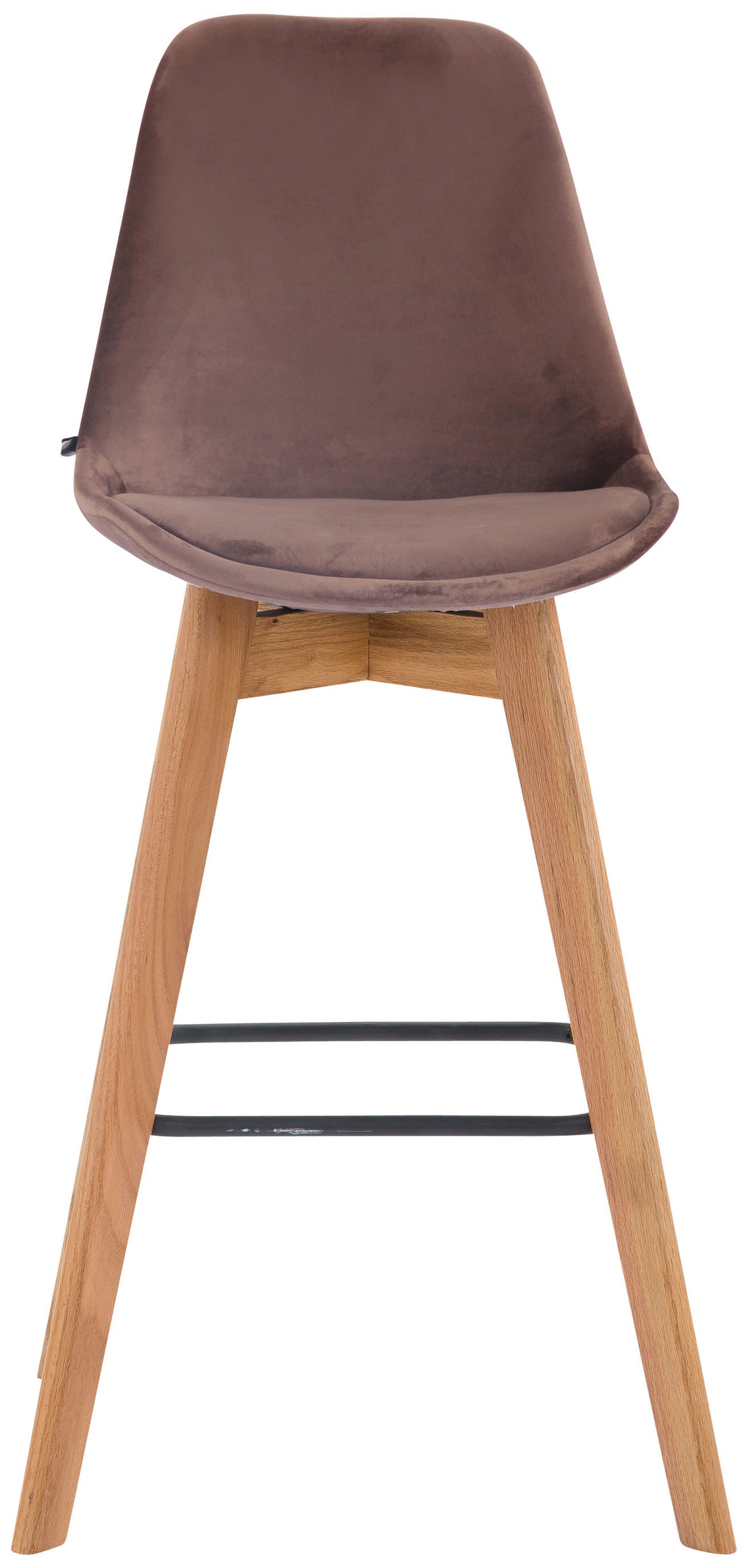 2-delige set Fluwelen Barkrukken - Barstoelen - Comfortabele Zitervaring Kleur bruin