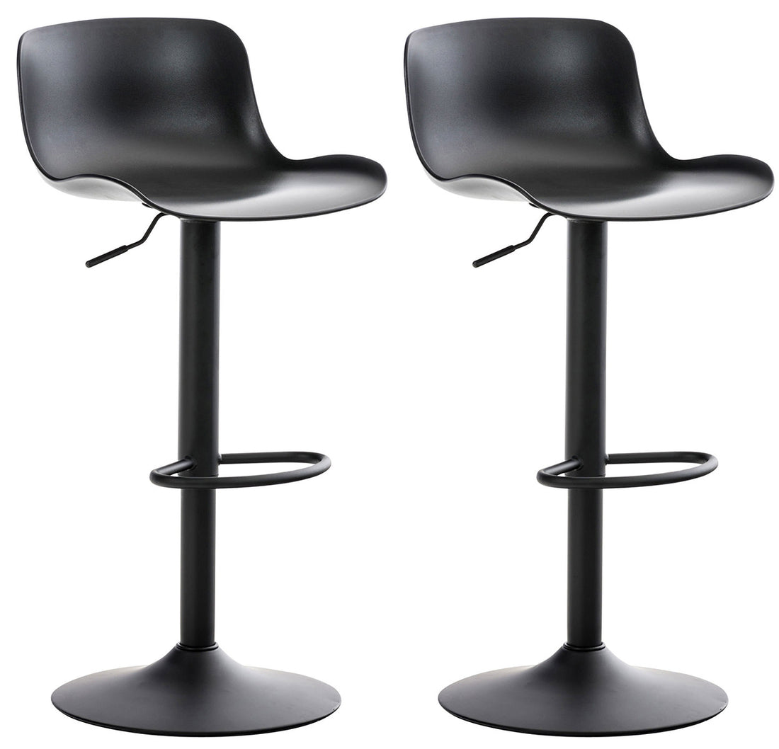 Set van 2 Verstelbare Barkrukken - Counter Krukken - Comfortabele Zitting, Vloerveilige Stand Kleur wit