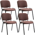 4-delige set Bezoekersstoelen - Conferentiestoelen - Comfort en Ruimtebesparing Kleur bruin