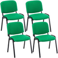 4-delige set Bezoekersstoelen - Conferentiestoelen - Comfort en Ruimtebesparing Kleur groen