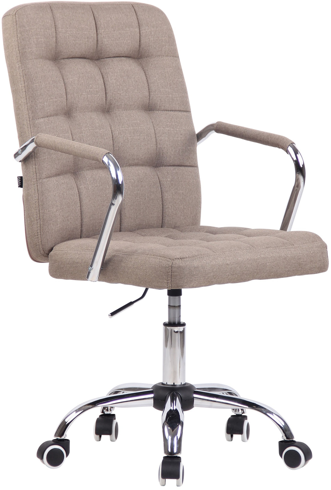 Ergonomische Bureaustoel - Kantoorstoel, Modern Ontwerp, Verstelbare Zithoogte en Rugleuning Kleur taupe Materiaal Stof