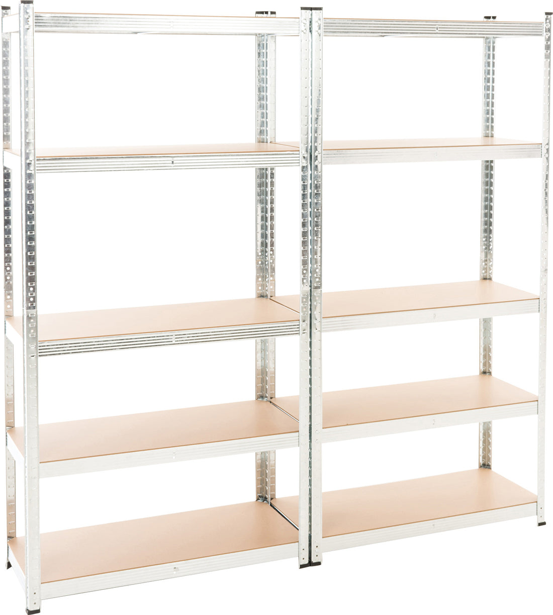 2-delige Stellingkast Set - Opslagrekken - Hoge Stabiliteit & Flexibiliteit Kleur zilver