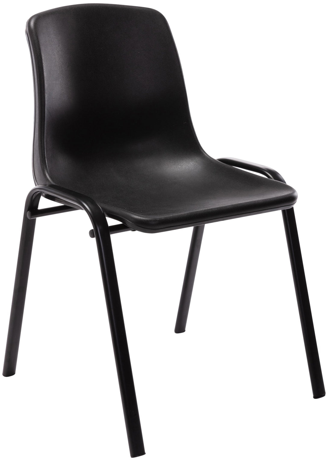 Stapelstoel - Opstapelbare Stoel - Ruimtebesparend Comfort, Robuuste Stabiliteit, Metaal/Kunststof Kleur zwart
