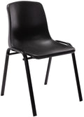 Stapelstoel - Opstapelbare Stoel - Ruimtebesparend Comfort, Robuuste Stabiliteit, Metaal/Kunststof Kleur zwart