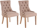 Eetkamerstoel, Elegante Zitplaats, Hoog Comfort met Stijlvolle Afwerking Onderstel Kleur antiek-helder Kleur taupe