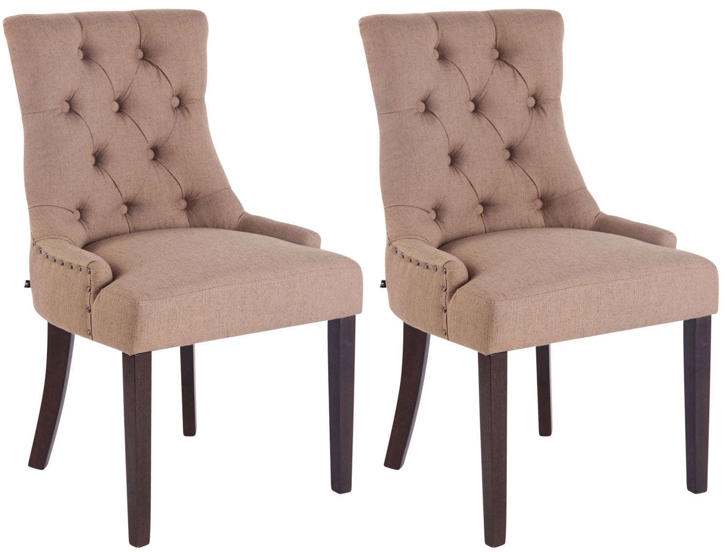 Eetkamerstoel, Elegante Zitplaats, Hoog Comfort met Stijlvolle Afwerking Onderstel Kleur antiek Kleur taupe