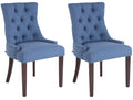 Eetkamerstoel, Elegante Zitplaats, Hoog Comfort met Stijlvolle Afwerking Onderstel Kleur antiek Kleur blauw