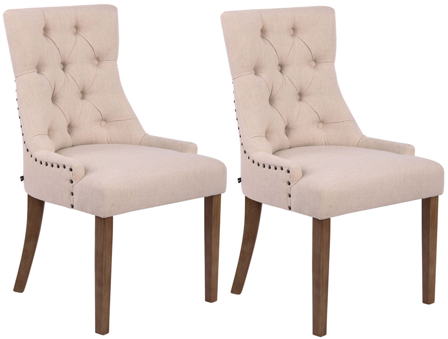 Eetkamerstoel, Elegante Zitplaats, Hoog Comfort met Stijlvolle Afwerking Onderstel Kleur antiek-helder Kleur crème