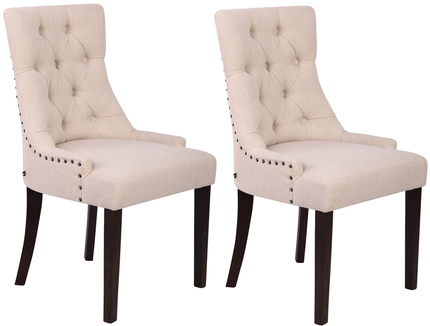 Eetkamerstoel, Elegante Zitplaats, Hoog Comfort met Stijlvolle Afwerking Onderstel Kleur antiek Kleur crème