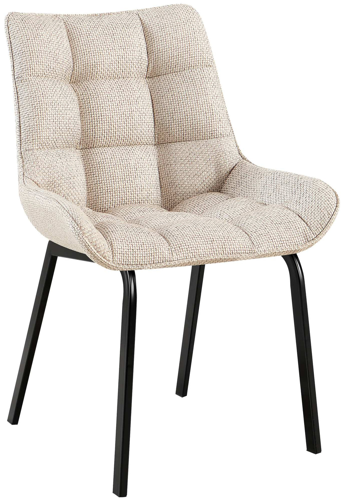Eetkamerstoel - Keukenstoel - Ergonomisch Ontwerp, Comfortabel Zitcomfort Kleur ivoor Materiaal Stof