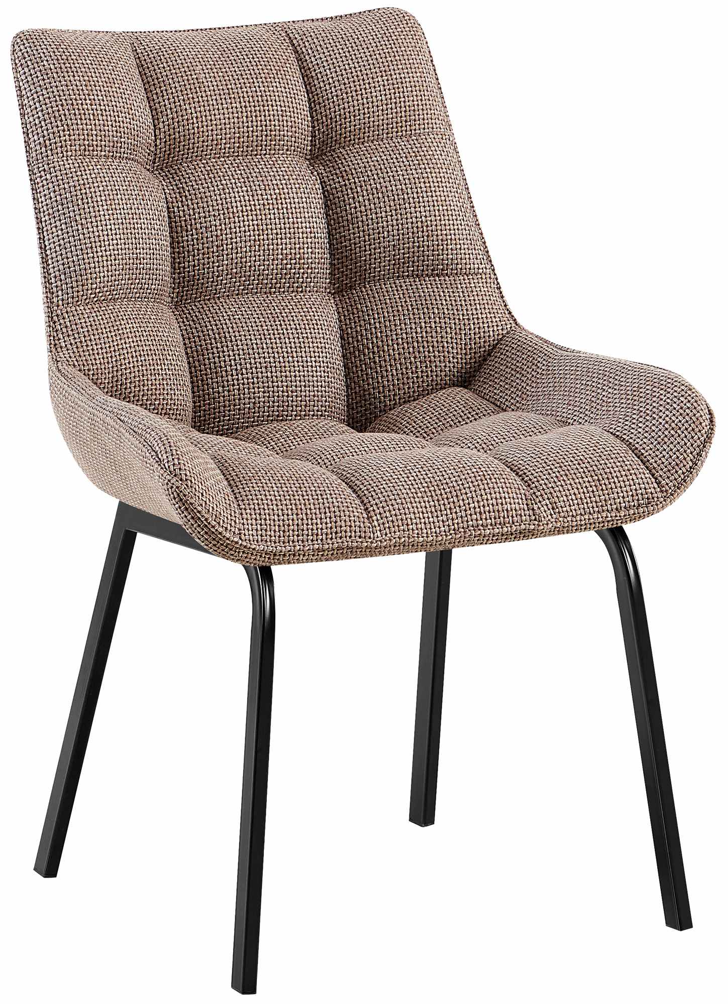 Eetkamerstoel - Keukenstoel - Ergonomisch Ontwerp, Comfortabel Zitcomfort Kleur terrabruin Materiaal Stof