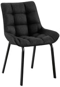 Eetkamerstoel - Keukenstoel - Ergonomisch Ontwerp, Comfortabel Zitcomfort Kleur titangrijs Materiaal Stof