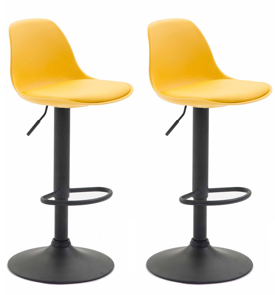 Barkrukken set van 2 - Moderne Stijl - Hoogte Verstelbaar en Onderhoudsvriendelijk Kleur geel