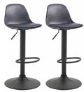 Moderne Barkrukken Set - Verstelbare Stoelen - Comfortabele Kunstleren Bekleding Kleur zwart