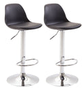 Set van 2 Moderne Barkrukken - Bistrostoelen, Verstelbaar voor Optimaal Comfort Kleur zwart