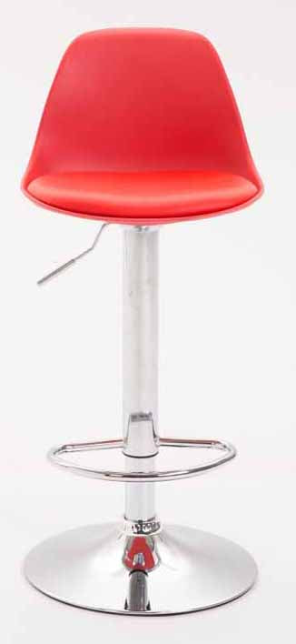 Set van 2 Barkrukken - Barstoelen - In Hoogte Verstelbaar en Onderhoudsvriendelijk Kleur rood
