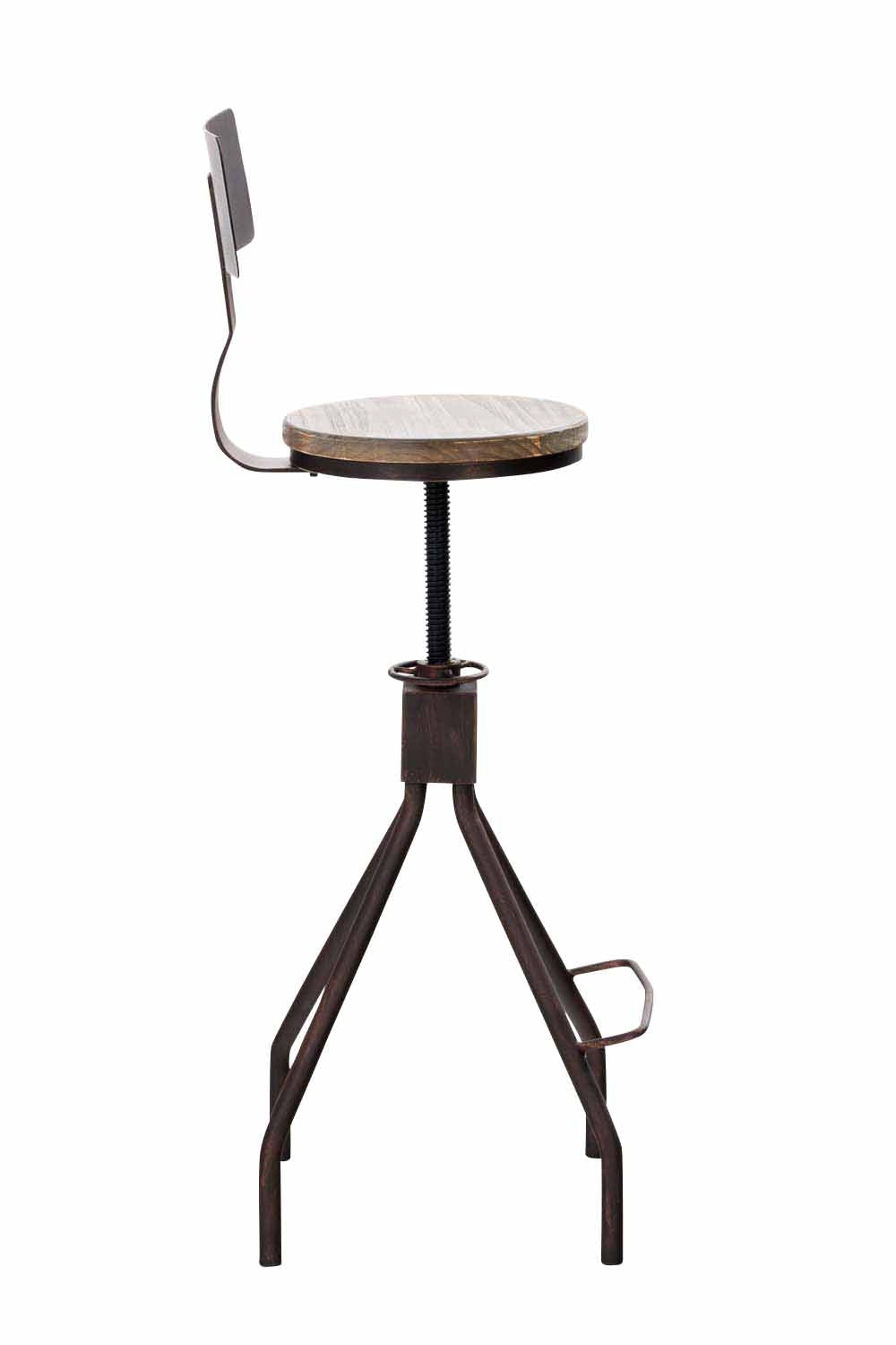 2-delige set Barkrukken - Bistrostoelen - Verstelbare zithoogte Kleur brons
