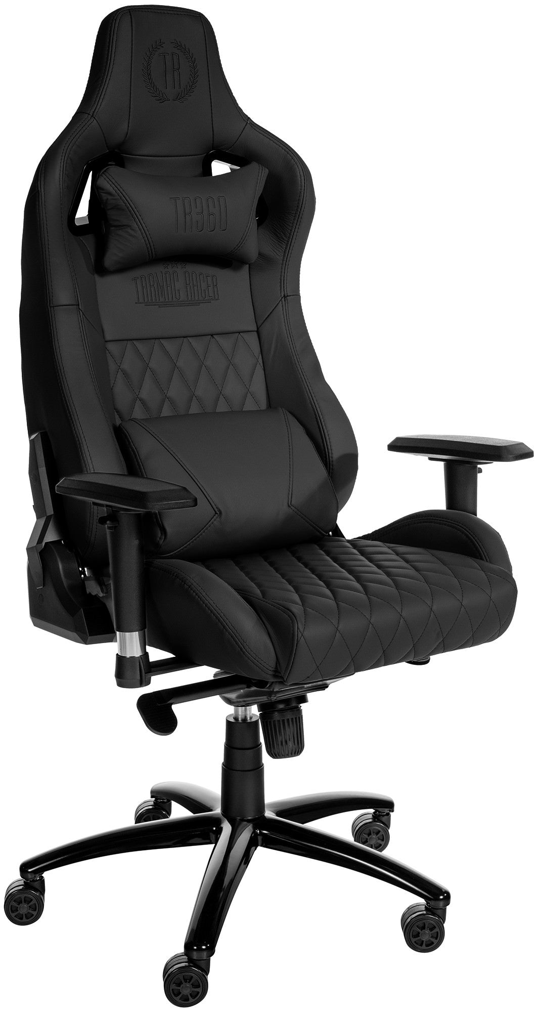 Exclusieve Lederen Bureaustoel - Ergonomisch - Schommelfunctie - Metaal Frame Kleur zwart