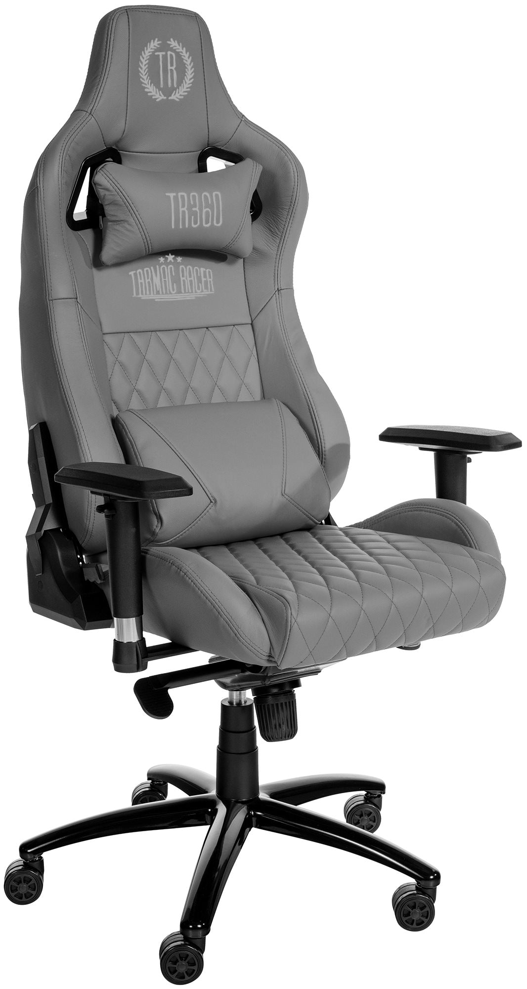 Exclusieve Lederen Bureaustoel - Ergonomisch - Schommelfunctie - Metaal Frame Kleur zwart