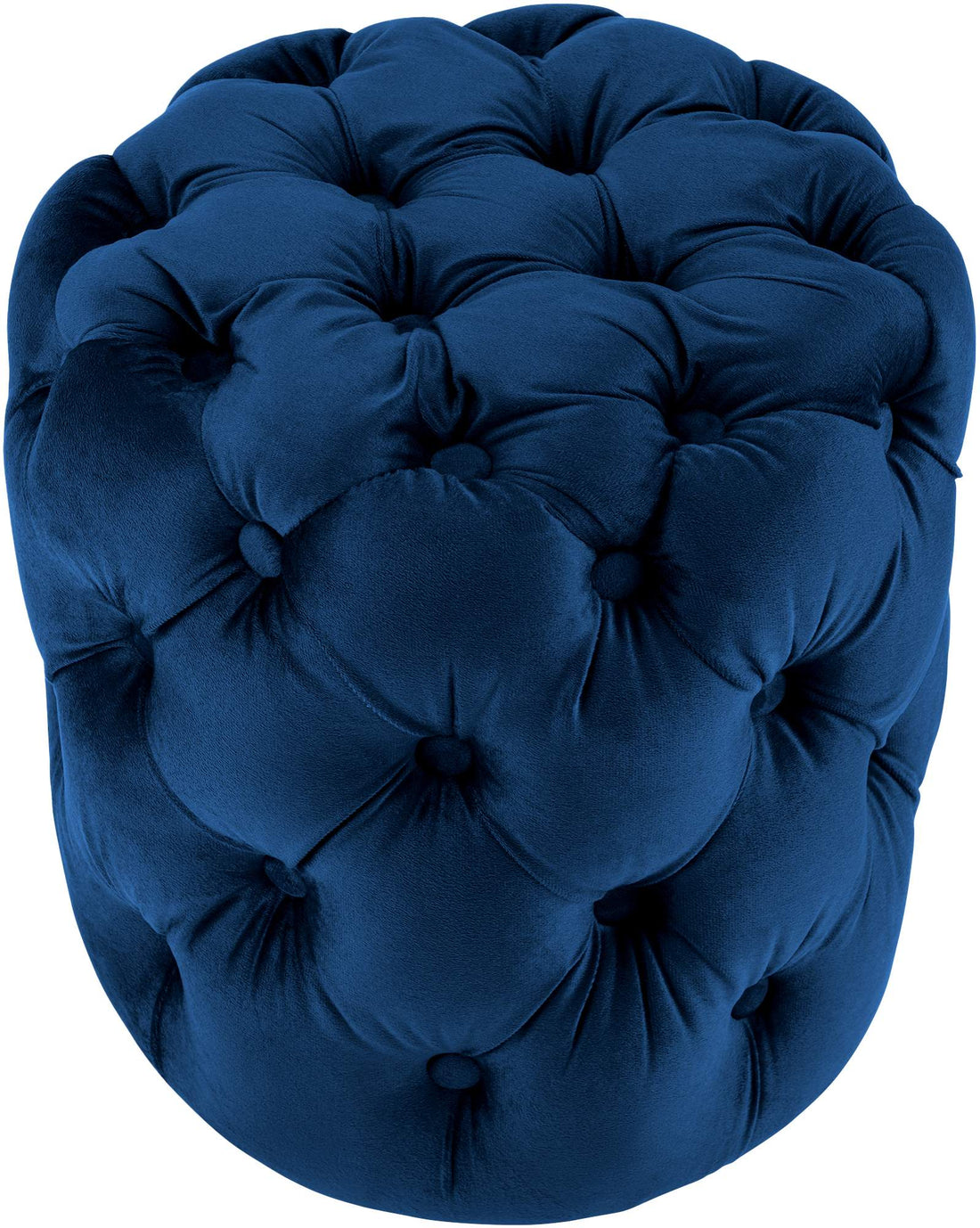 Fluwelen Hocker Chesterfield-stijl – Voetenbank, Elegante Look, Krasvrije Vloerbescherming, Blauw Kleur blauw
