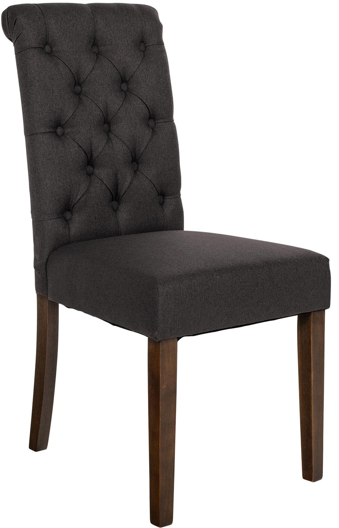 Eetkamerstoel Fluweel - Dining Chair - Hoog zitcomfort, Onderhoudsvriendelijk Polyester Kleur zwart Materiaal Stof