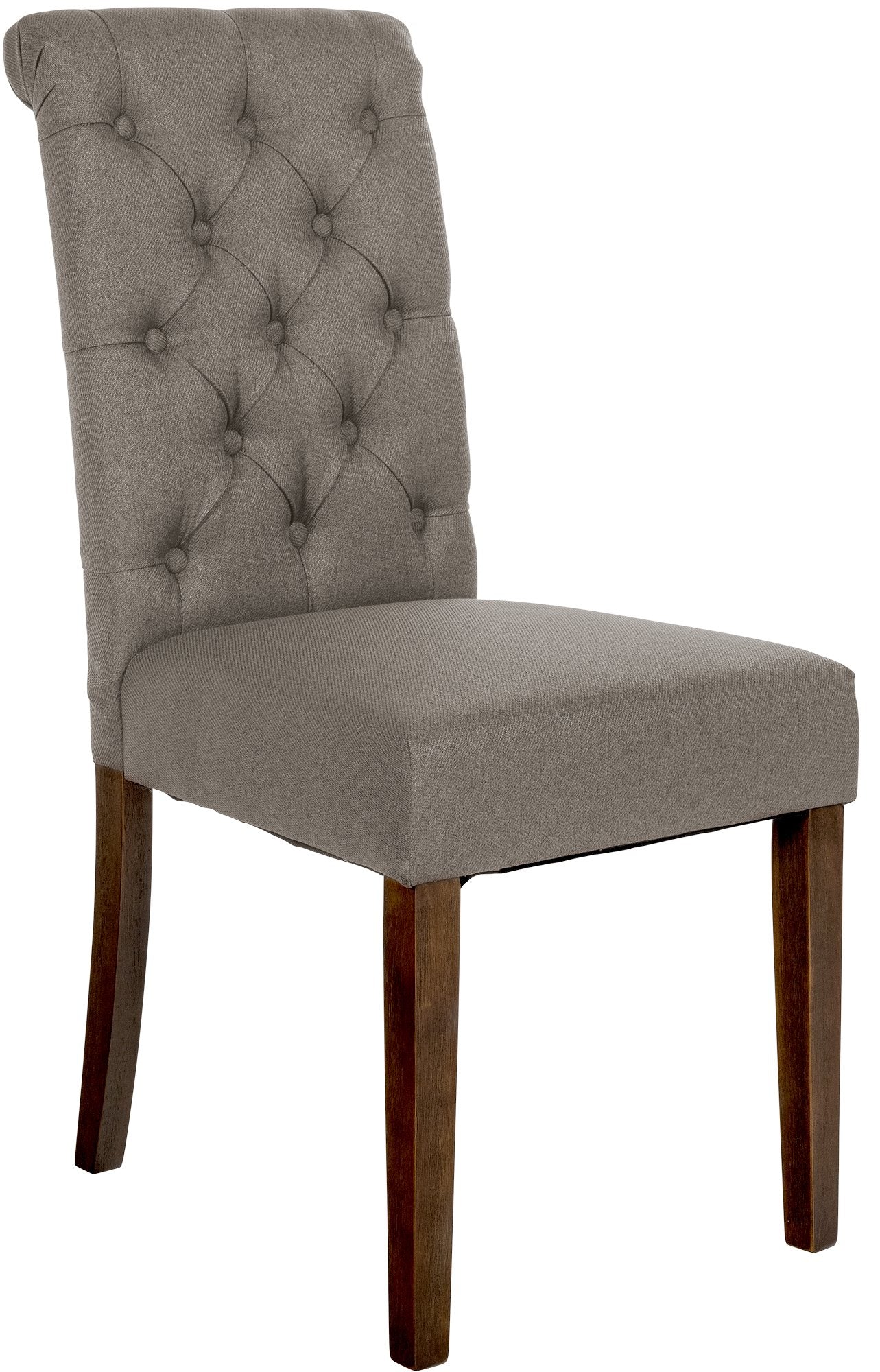 Eetkamerstoel Fluweel - Dining Chair - Hoog zitcomfort, Onderhoudsvriendelijk Polyester Kleur taupe Materiaal Stof