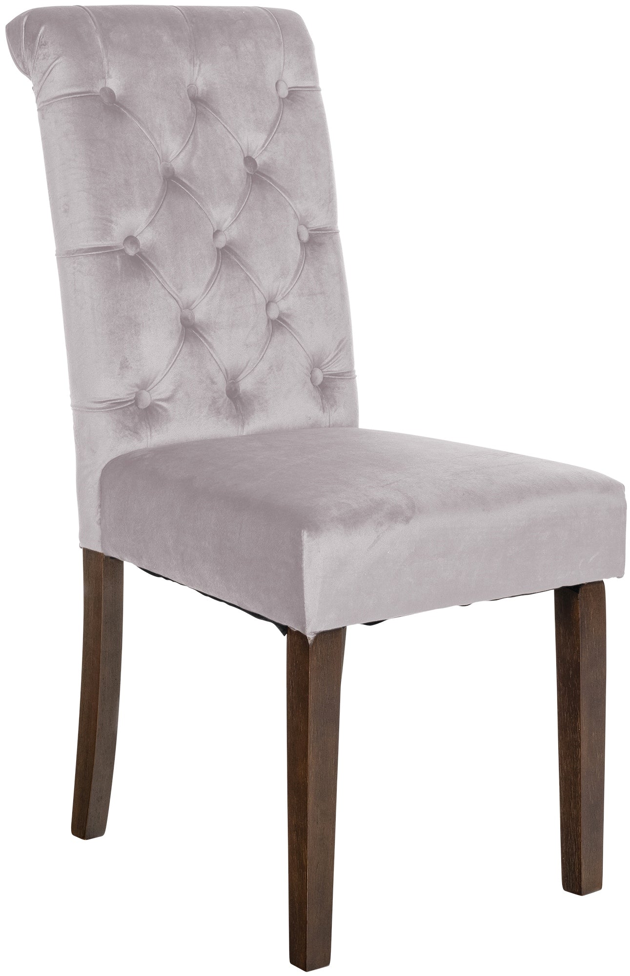 Eetkamerstoel Fluweel - Dining Chair - Hoog zitcomfort, Onderhoudsvriendelijk Polyester Kleur grijs Materiaal zacht