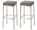 2-delige set Stoffen Barkrukken - Moderne Krukken - Onderhoudsvriendelijk Design Kleur grijs