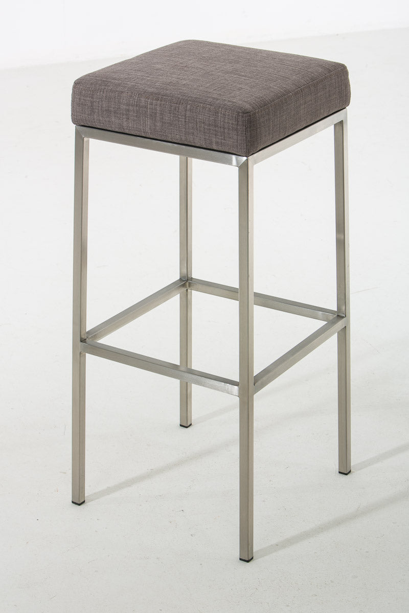 2-delige set Stoffen Barkrukken - Moderne Krukken - Onderhoudsvriendelijk Design Kleur grijs