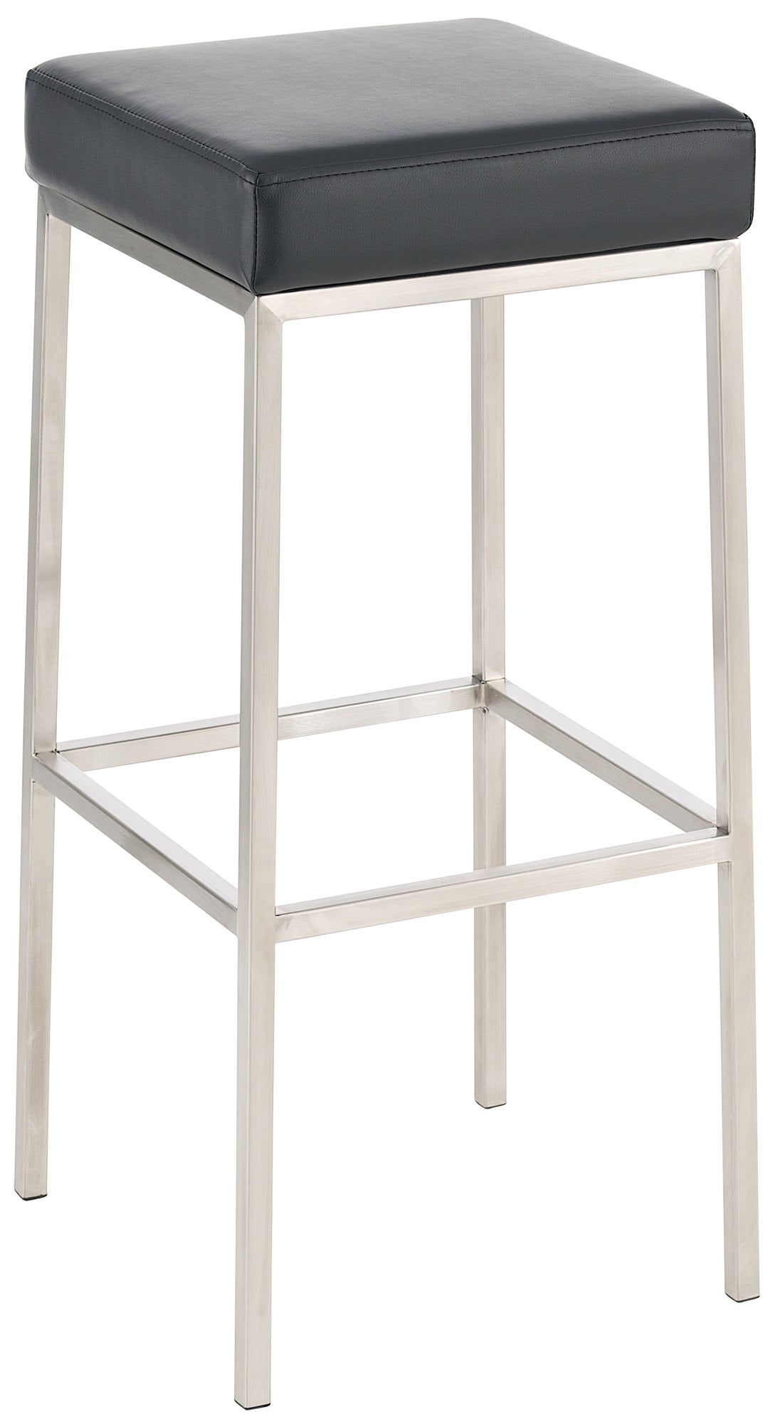 Barkrukken Set - Hoge Stoelen - Duurzaam Kunstleer, Beschermend Stevig Frame Kleur zwart