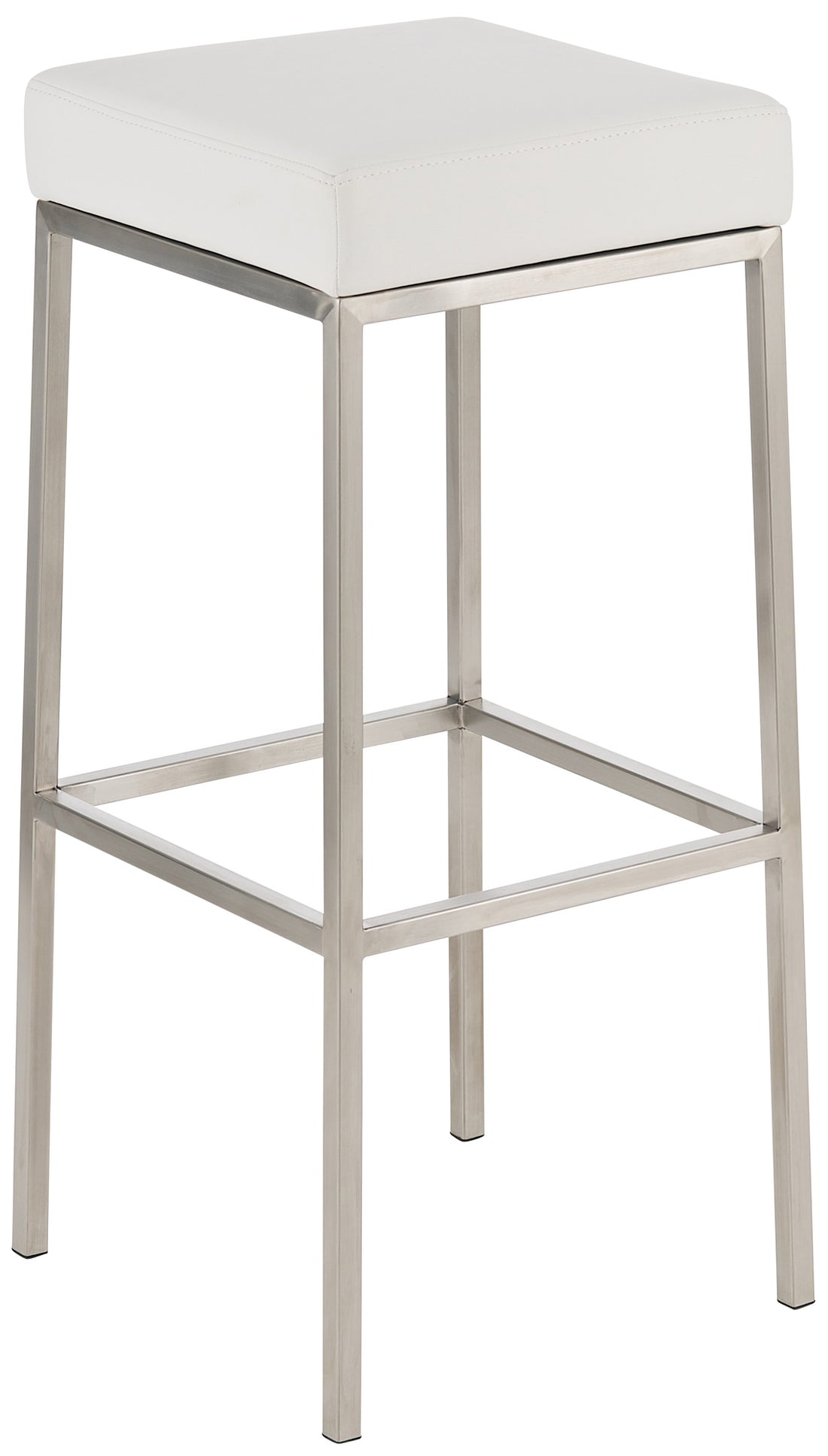 2-delige set Barkrukken - Kunstlederen Krukken - Comfort & Stabiliteit Kleur wit