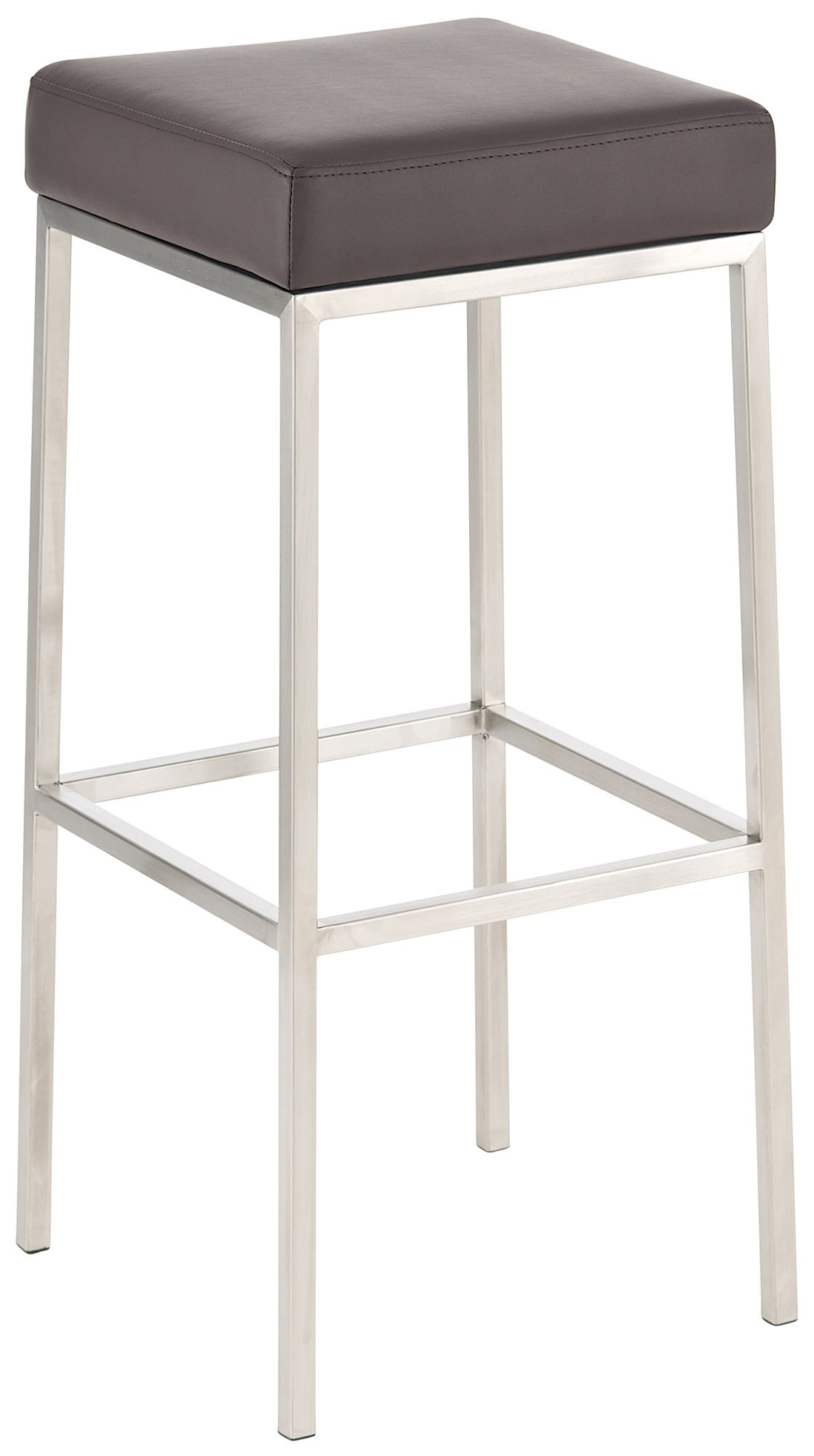 Set van 2 Kunstlederen Barkrukken - Barstoelen - Stevige Vloervriendelijke Frames Kleur bruin