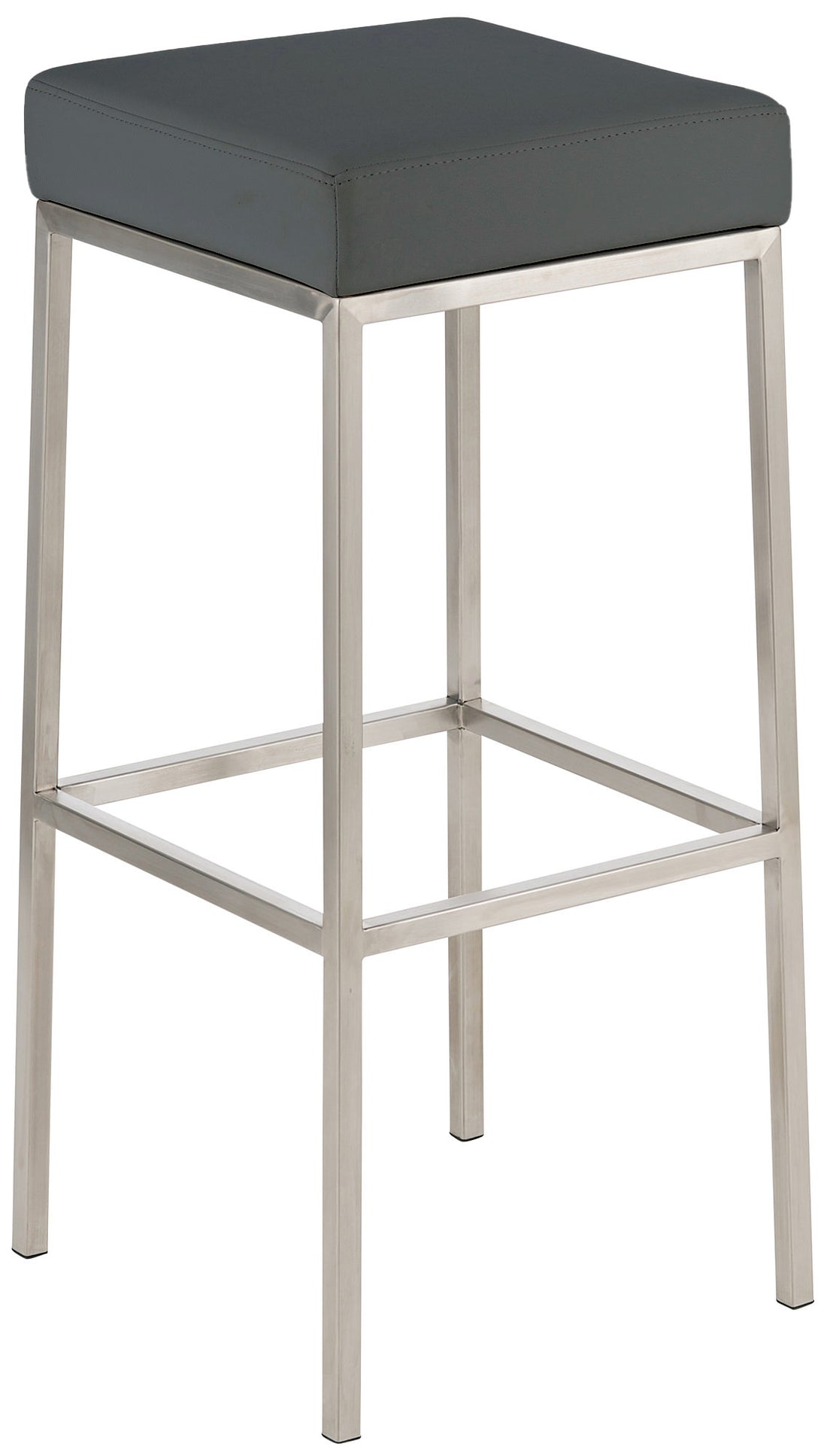 2-delige set Barkrukken - Hoge Stoelen - Duurzaam Kunstleder Kleur grijs