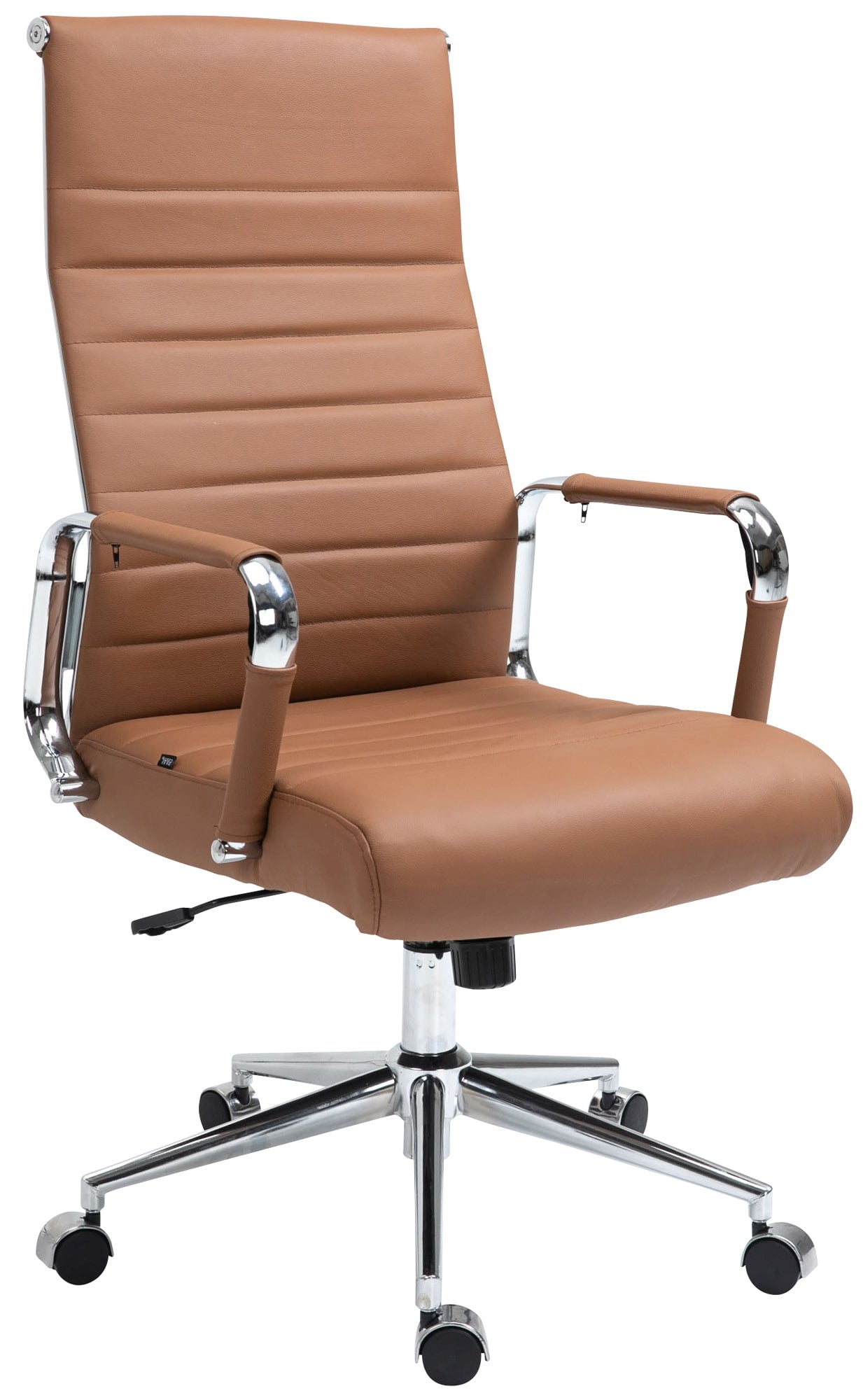 Exclusieve Bureaustoel Kolumbus - Ergonomische Luxe - Hoogwaardige Stoffering Kleur lichtbruin