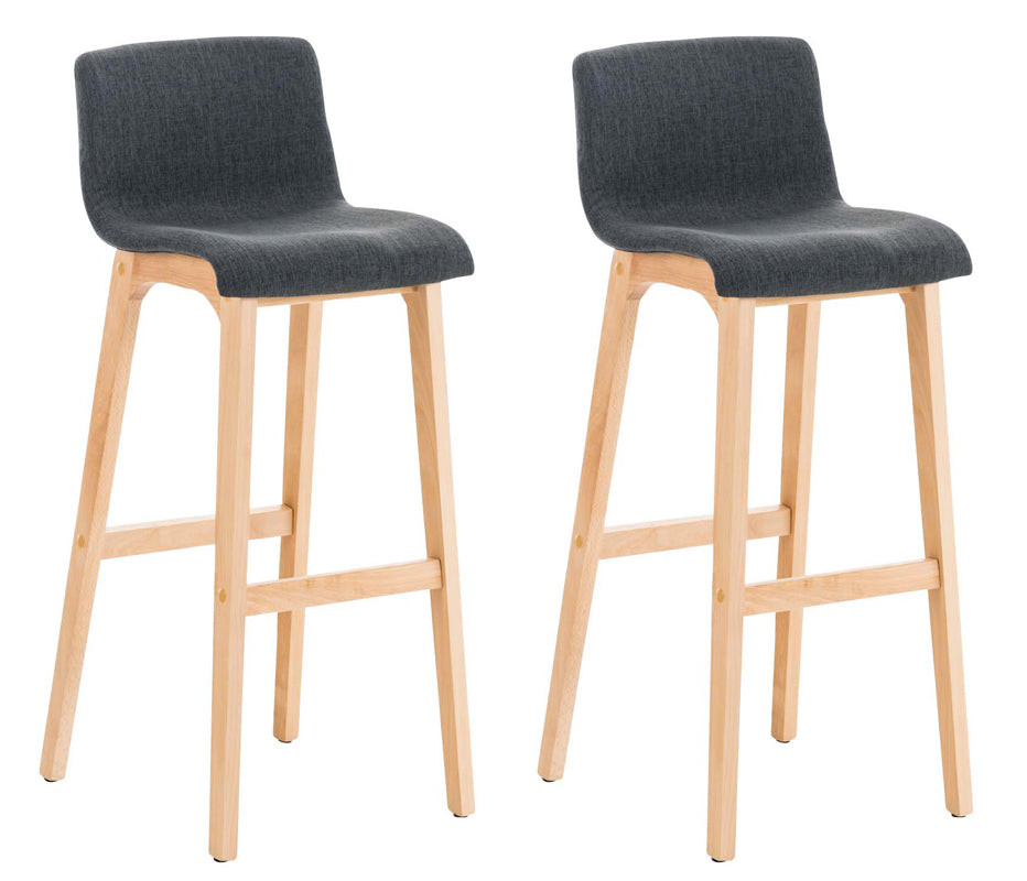 2-delige set Barkrukken - Barstoelen - Comfortabel en Ergonomisch Design Kleur donkergrijs