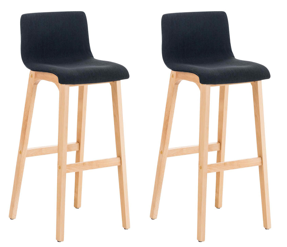 2-delige set Barkrukken - Barstoelen - Comfortabel en Ergonomisch Design Kleur zwart