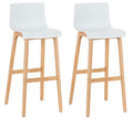 2-delige Set Barkrukken - Barstoelen - Ergonomisch Zitcomfort, Stijlvolle Moderne Look Kleur wit