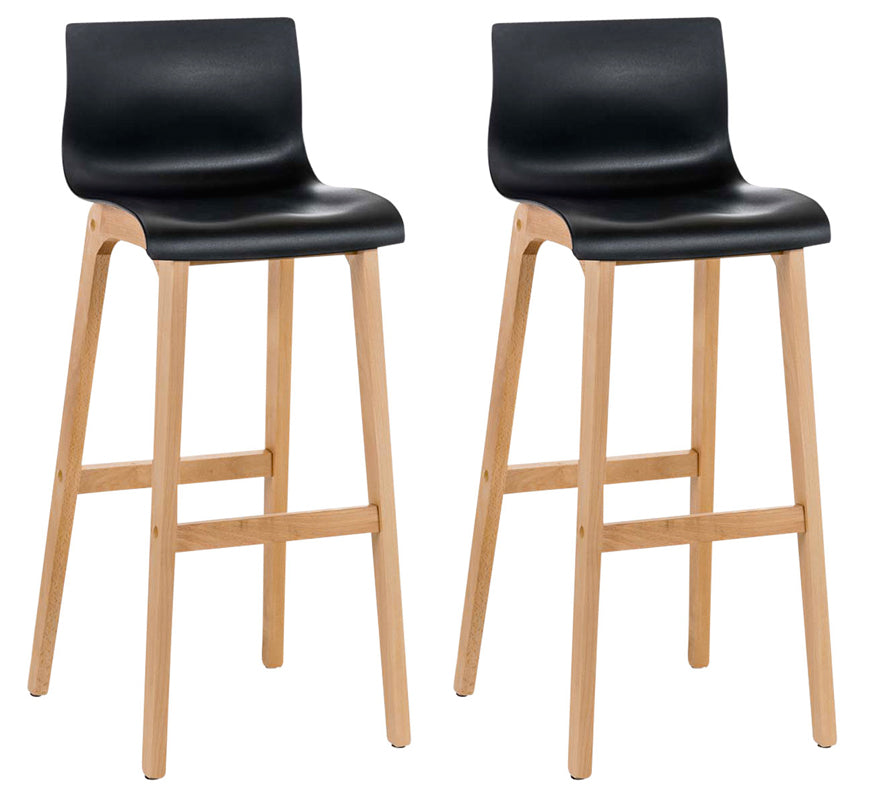2-delige Set Barkrukken - Barstoelen - Ergonomisch Zitcomfort, Stijlvolle Moderne Look Kleur wit