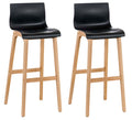 2-delige Set Barkrukken - Barstoelen - Ergonomisch Zitcomfort, Stijlvolle Moderne Look Kleur zwart