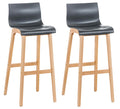 2-delige Set Barkrukken - Barstoelen - Ergonomisch Zitcomfort, Stijlvolle Moderne Look Kleur grijs