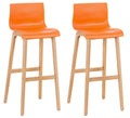 2-delige Set Barkrukken - Barstoelen - Ergonomisch Zitcomfort, Stijlvolle Moderne Look Kleur oranje