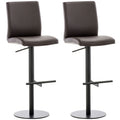 Set van 2 Kunstleren Barkrukken - Hoge Stoelen - In Hoogte Verstelbaar voor Optimaal Comfort Kleur bruin