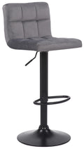 Moderne Barstoel - Barkruk - Ergonomisch Ontwerp, Fluwelen Bekleding Kleur grijs