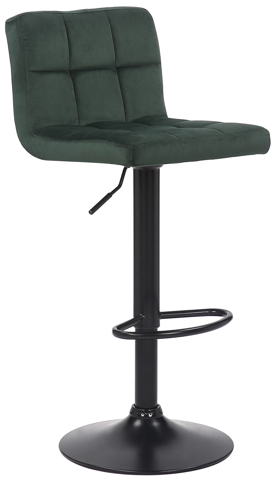Moderne Barstoel - Barkruk - Ergonomisch Ontwerp, Fluwelen Bekleding Kleur groen