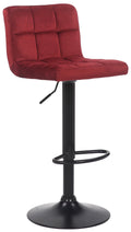 Moderne Barstoel - Barkruk - Ergonomisch Ontwerp, Fluwelen Bekleding Kleur rood