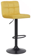 Moderne Barstoel - Barkruk - Ergonomisch Ontwerp, Fluwelen Bekleding Kleur geel
