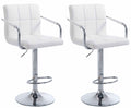 Set van 2 Moderne Barkrukken - Barstoelen - Ergonomisch Design, Stijlvolle Draaibare Zitting Kleur wit