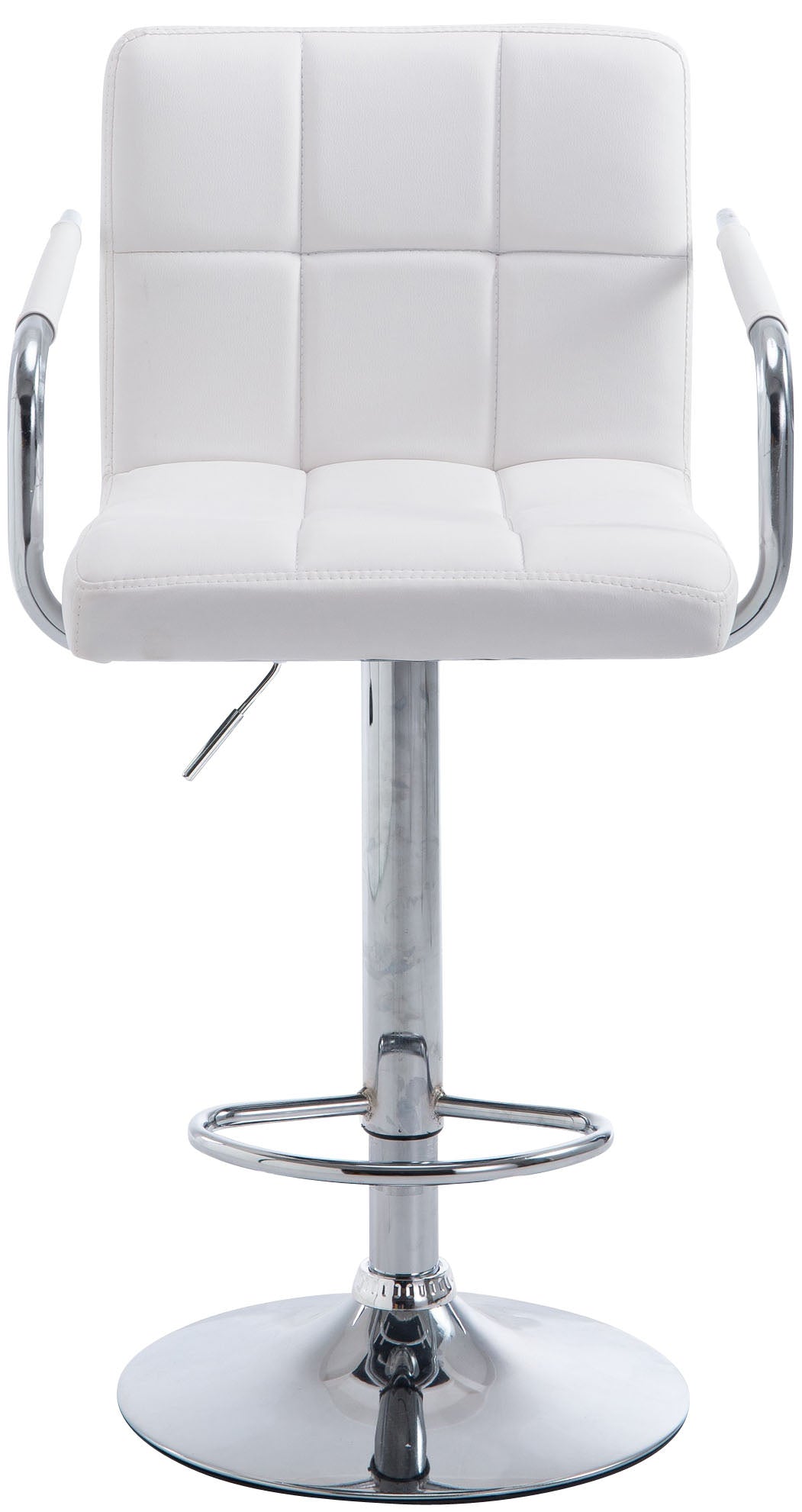 Set van 2 Moderne Barkrukken - Barstoelen - Ergonomisch Design, Stijlvolle Draaibare Zitting Kleur wit