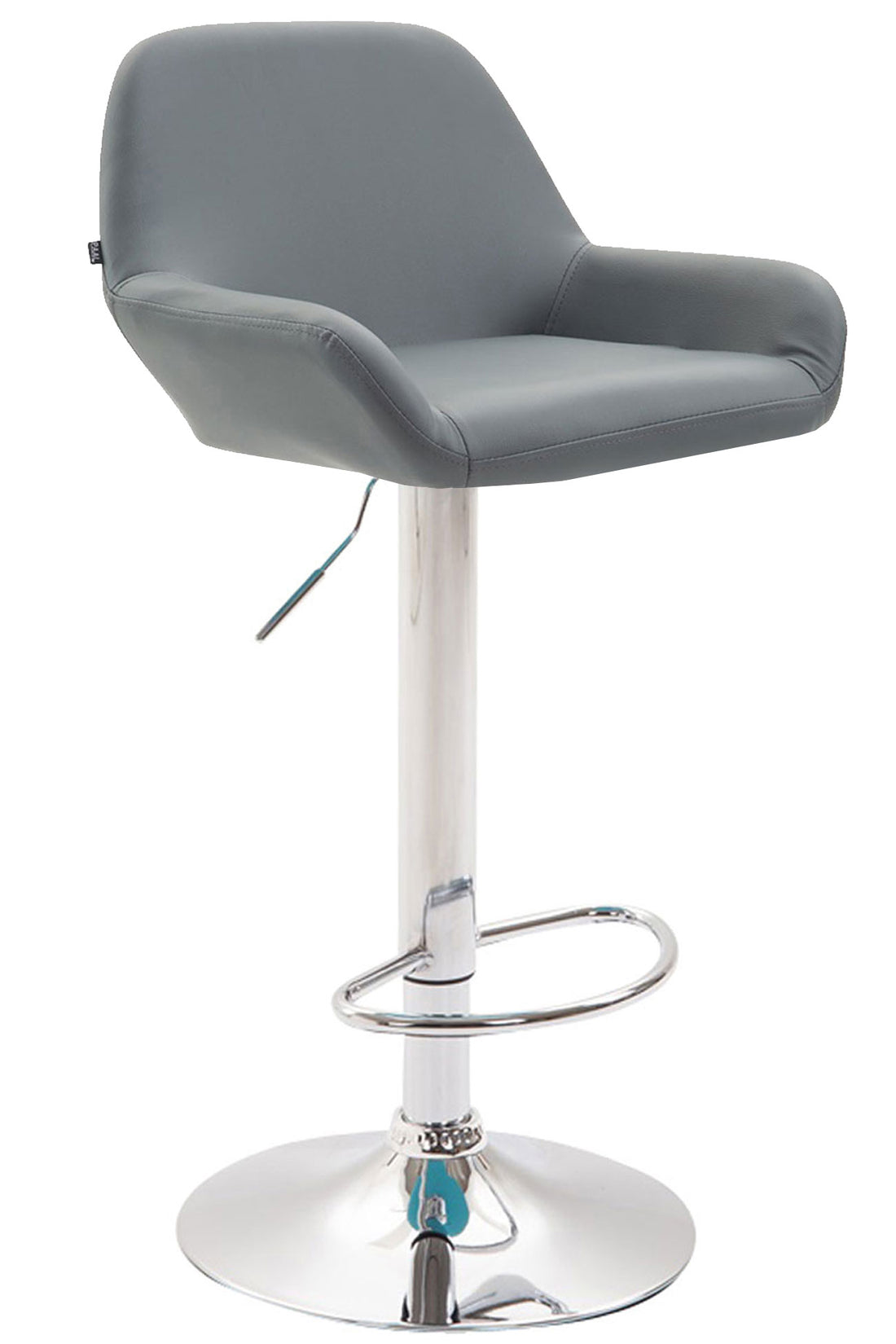 2-delige set Kunstleren Barkrukken - Fauteuilstijl - Ergonomische Zitting Kleur grijs